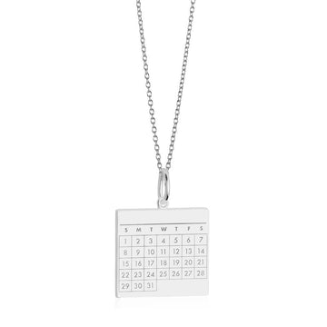 Calendar Customizable Charm, Silver