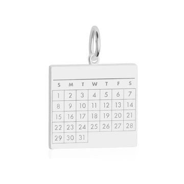 Calendar Customizable Charm, Silver