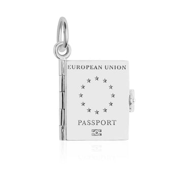 Passport Book Charm Europe Silver