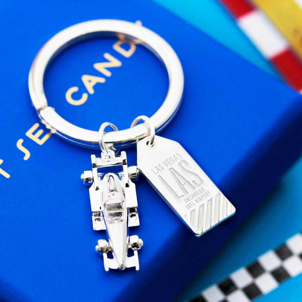Race Car Charm, Silver