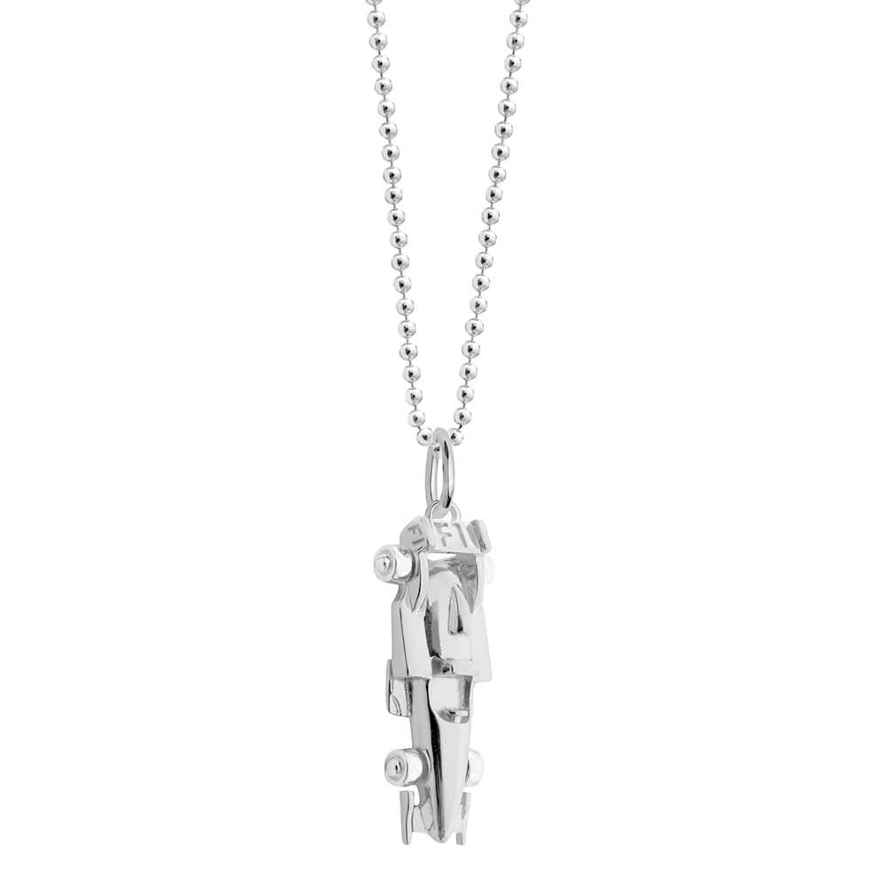 Race Car Charm, Silver