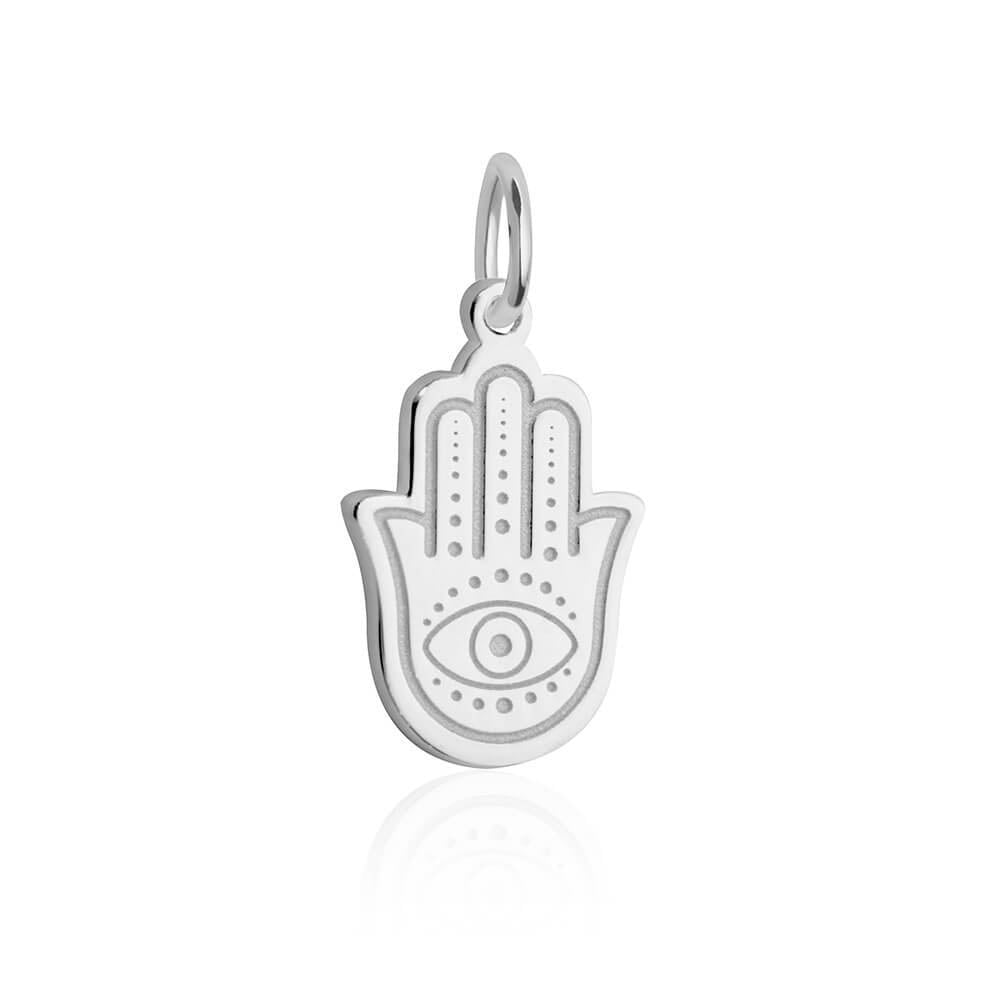 Turkish Hamsa Charm, Silver