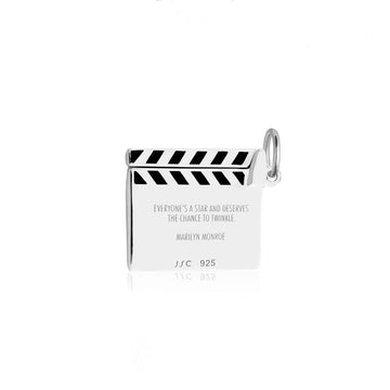 Hollywood Clapboard Charm Silver