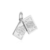 Las Vegas Black Jack Cards Charm, Silver