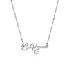 Las Vegas Mini Script Necklace Silver