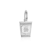 New York City Coffee Cup Charm, Silver Mini