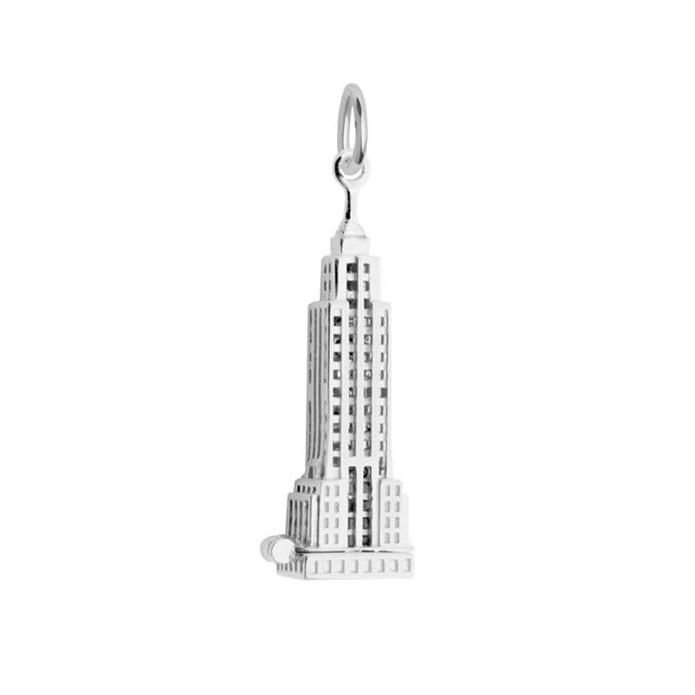 Empire State Building Charm, Silver