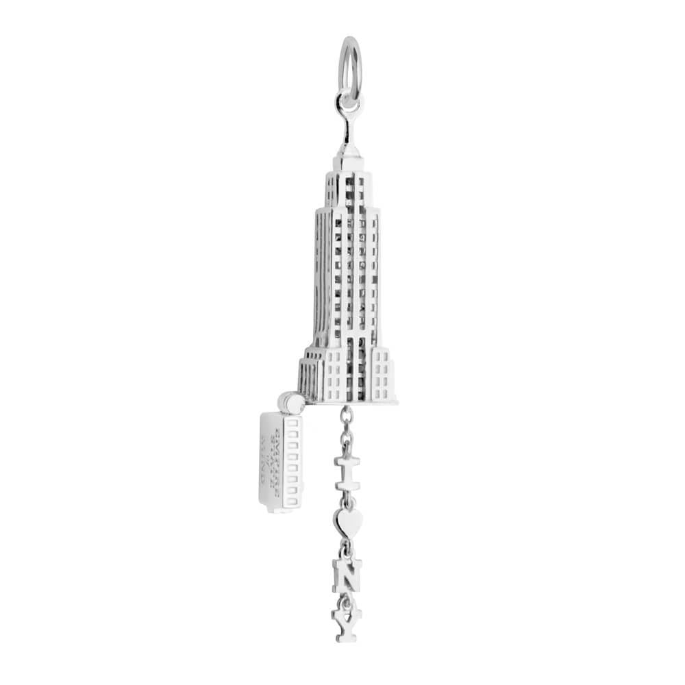 Empire State Building Charm, Silver