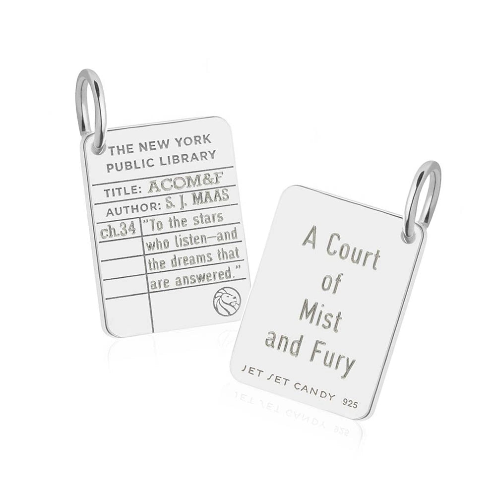 New York Public Library Card Charm Gold