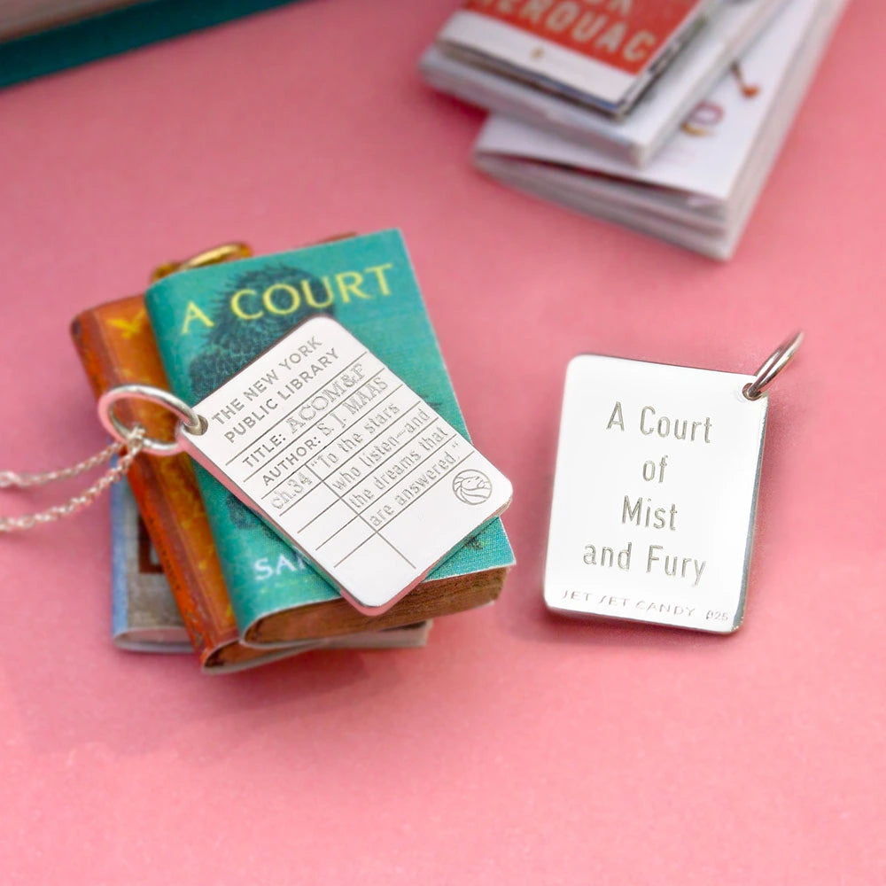 New York Public Library Card Charm Gold