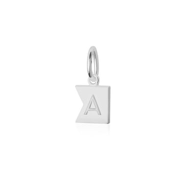 Letter A, Nautical Flag Silver Mini Charm