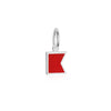 Letter B, Nautical Flag Silver Mini Charm