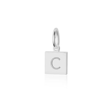 Letter C, Nautical Flag Silver Mini Charm