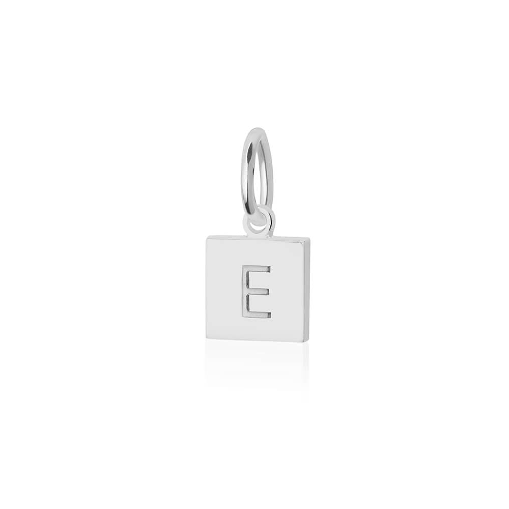 Letter E, Nautical Flag Silver Mini Charm
