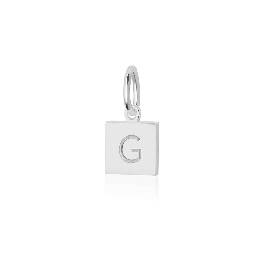 Letter G, Nautical Flag Silver Mini Charm