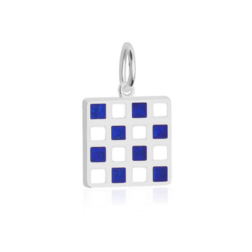 Letter N, Nautical Flag Silver Large Charm