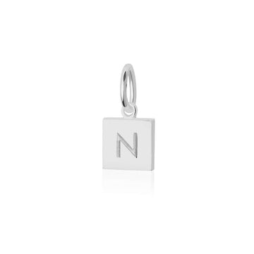 Letter N, Nautical Flag Silver Mini Charm