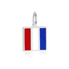 Letter T, Nautical Flag Silver Large Charm