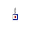 Letter W, Nautical Flag Silver Mini Charm