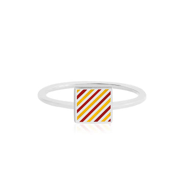 Letter Y, Nautical Flag Silver Mini Ring