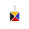 Letter Z, Nautical Flag Silver Large Charm