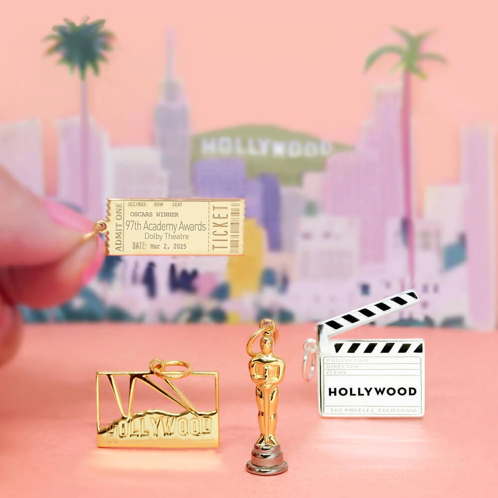 Event Ticket Customizable Charm Solid Gold