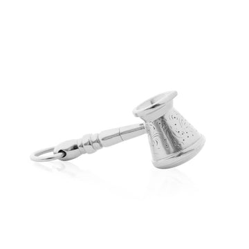 Turkish Cezve Coffee Pot Charm, Silver