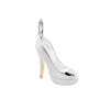 Las Vegas High Heel Shoe Charm, Silver