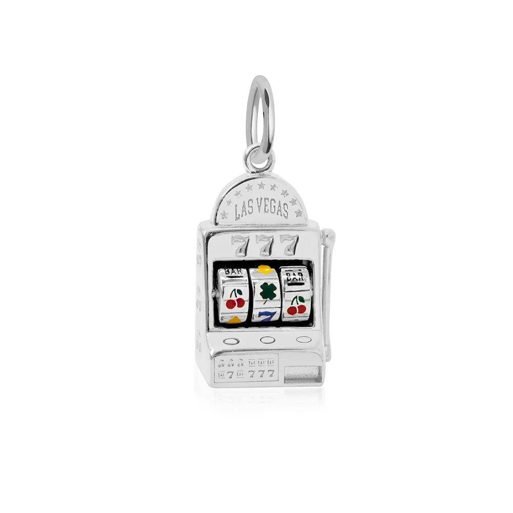 Las Vegas Slot Machine Charm, Silver