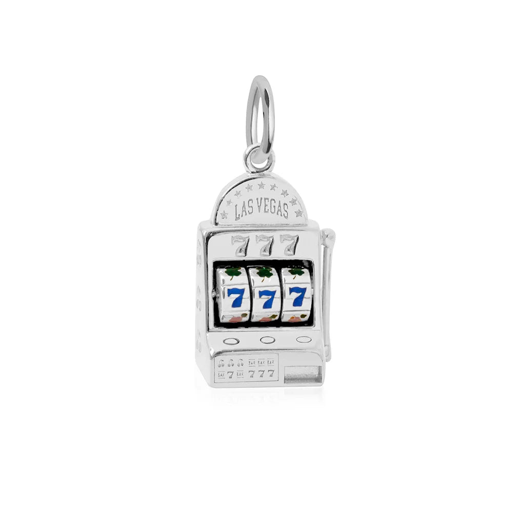 Las Vegas Slot Machine Charm, Silver