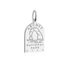 sterling silver engraved arches national park charm