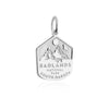 sterling silver engraved badlands national park south dakota charm