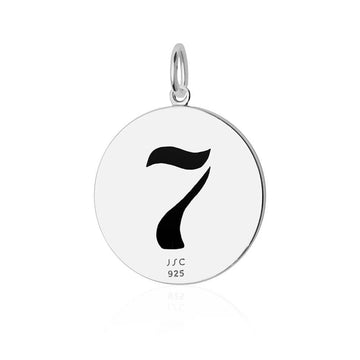 7 Wonders Of The World Spinner Black Enamel, Silver