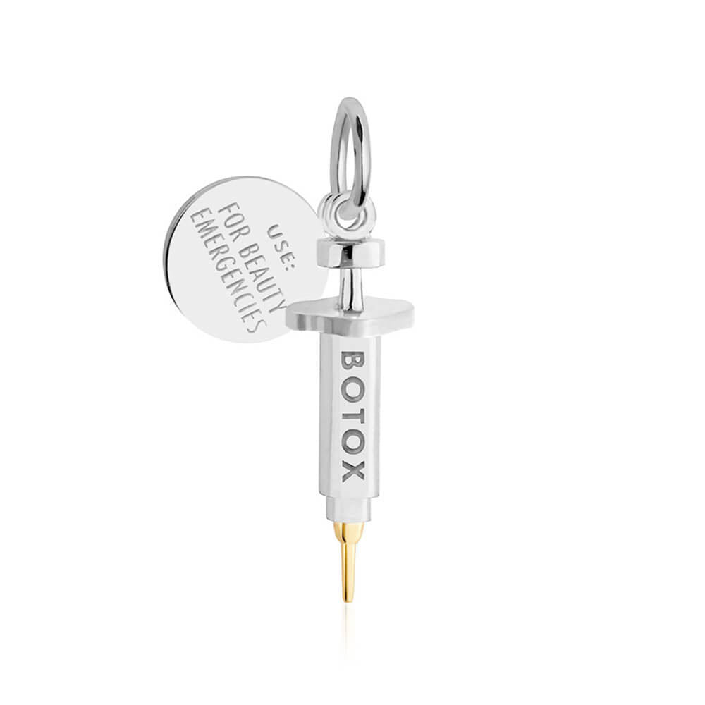 L.A. Botox Syringe Charm, Silver