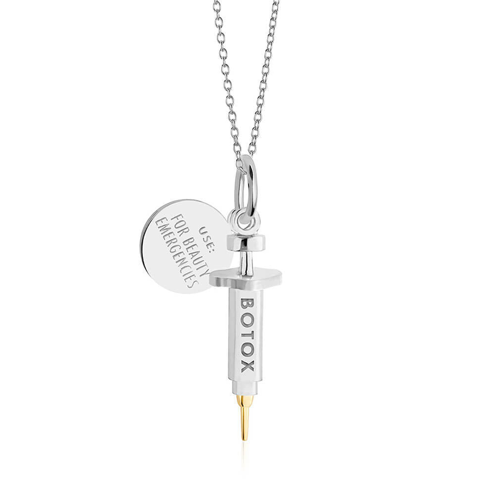 L.A. Botox Syringe Charm, Silver