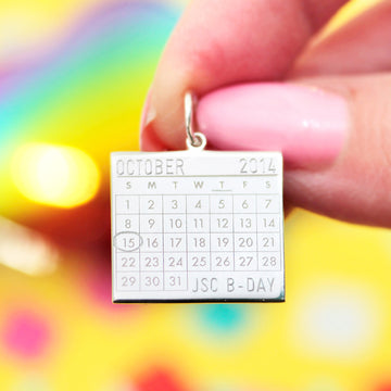 Calendar Customizable Charm, Gold