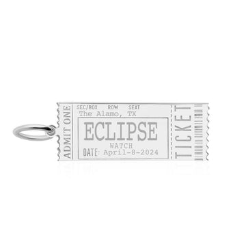 Event Ticket Customizable Charm Silver