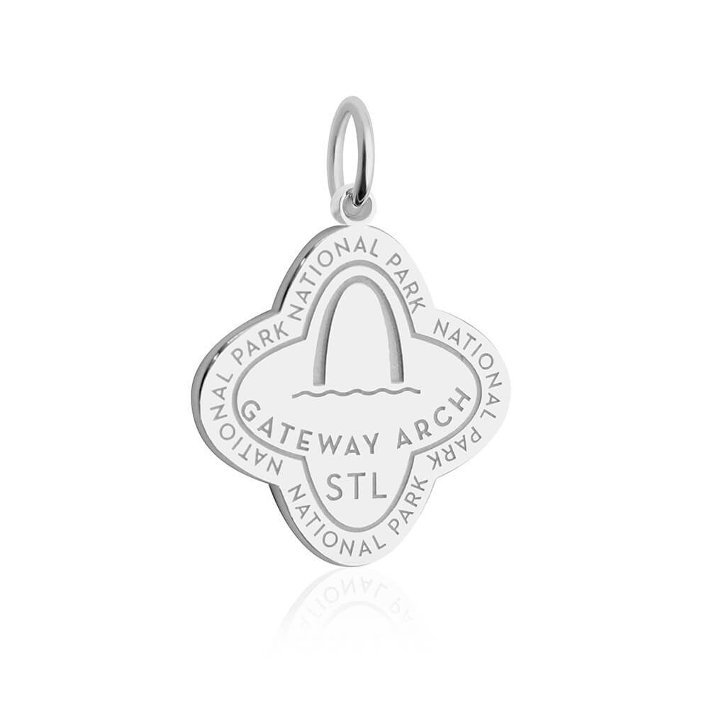 sterling silver engraved gateway arch stl national park charm