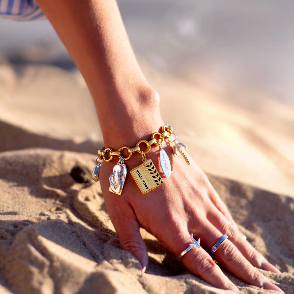 Hollywood Clapboard Charm Gold