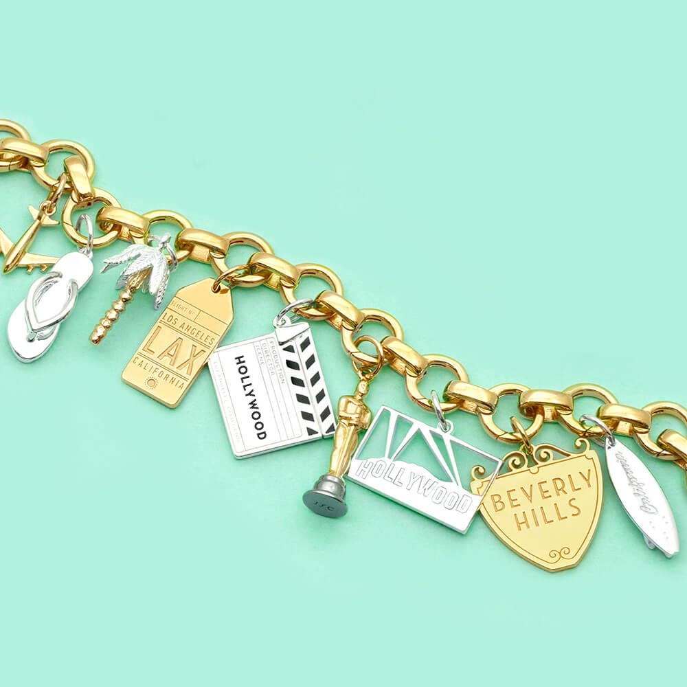 Hollywood Clapboard Charm Gold