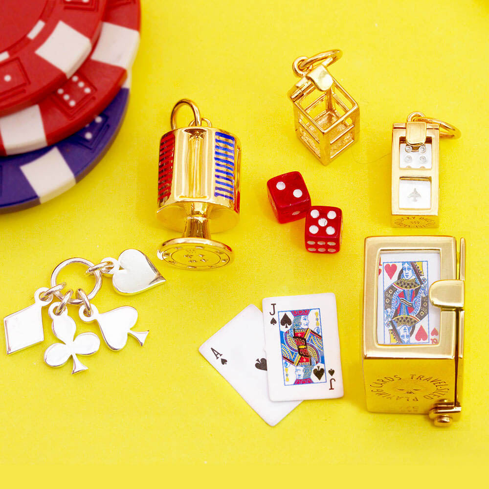 Dice Charm | Dice Cage Casino Charm | Sterling Silver – JET SET CANDY