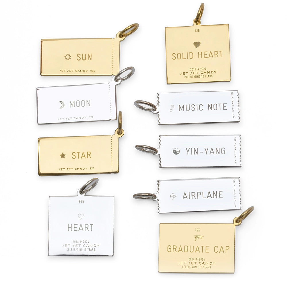 New York City Public Library Card Charm | NYC Gold Vermeil Charm