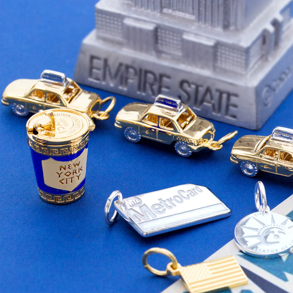 New York City Coffee Cup Charm | Sterling Silver | NYC Charm – JET