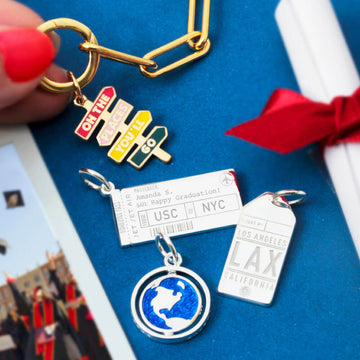 3 Charm Grad Set, Silver