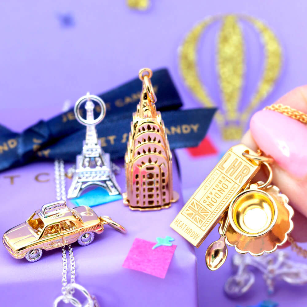 London, ENG | LHR Airport Luggage Tag Charm | 14K Solid Gold