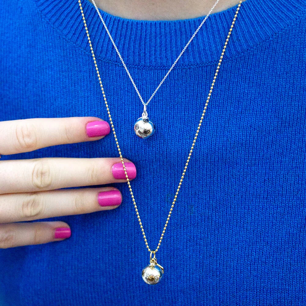Soccer Ball Charm, Silver