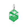 Olympic National Park Charm, Silver Enamel