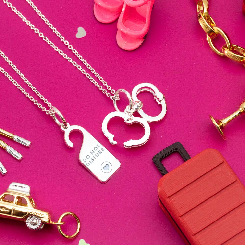 Handcuffs Necklace, Silver