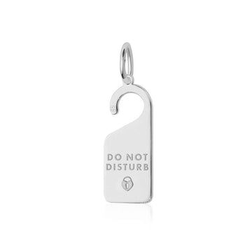 Do Not Disturb Hotel Sign Charm, Silver