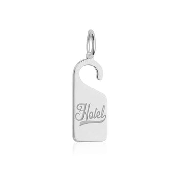 Do Not Disturb Hotel Sign Charm, Silver